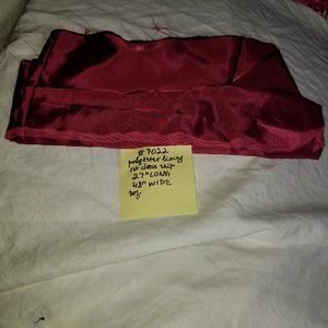 #7021 New Dark Red Polyester Lining Cut of Fabric. Beautiful fabric.
